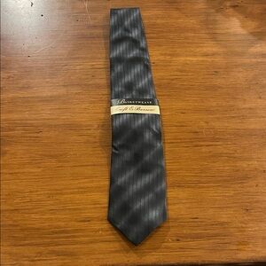 Croft & Barrow Basketweave Men’s Tie Silk Black Made in USA new